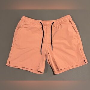 Nordstrom Slim Fit Drawstring Shorts - Nylon/Spandex - Size Medium - Pink Glass